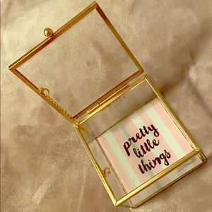 Small glass jewelry box